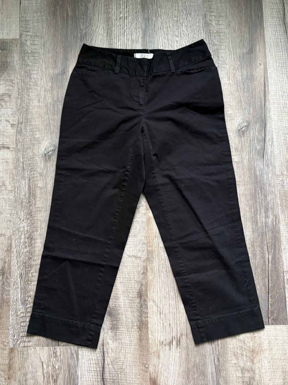 Ann Taylor LOFT Womens Black Khaki Chino Pants Size 2